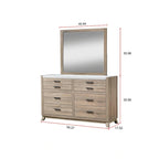 Ensemble de chambre à coucher Daemon 6 pièces à panneaux marron clair