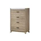 Ensemble de chambre à coucher Daemon 6 pièces à panneaux marron clair