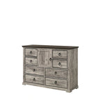 Ensemble de chambre à coucher Aimon 4 pièces, panneaux gris rustiques