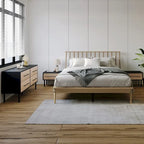 Ensemble de chambre à coucher en bois vintage 4 pièces CraftPorch