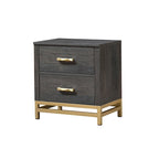 Ensemble de chambre à coucher Wedro 4 pièces à panneaux rustiques marron foncé