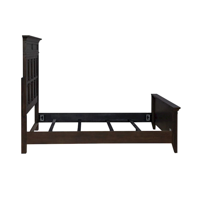 Ensemble lit, commode et miroir Paradise Valley Saddle Brown