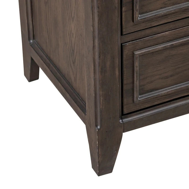 Ensemble lit, commode et miroir Paradise Valley Saddle Brown