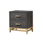 Ensemble de chambre à coucher Wedro 5 pièces à panneaux rustiques marron foncé