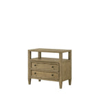 Ensemble de chambre à coucher Newell 6 pièces avec plateforme et lit à baldaquin rembourré marron clair