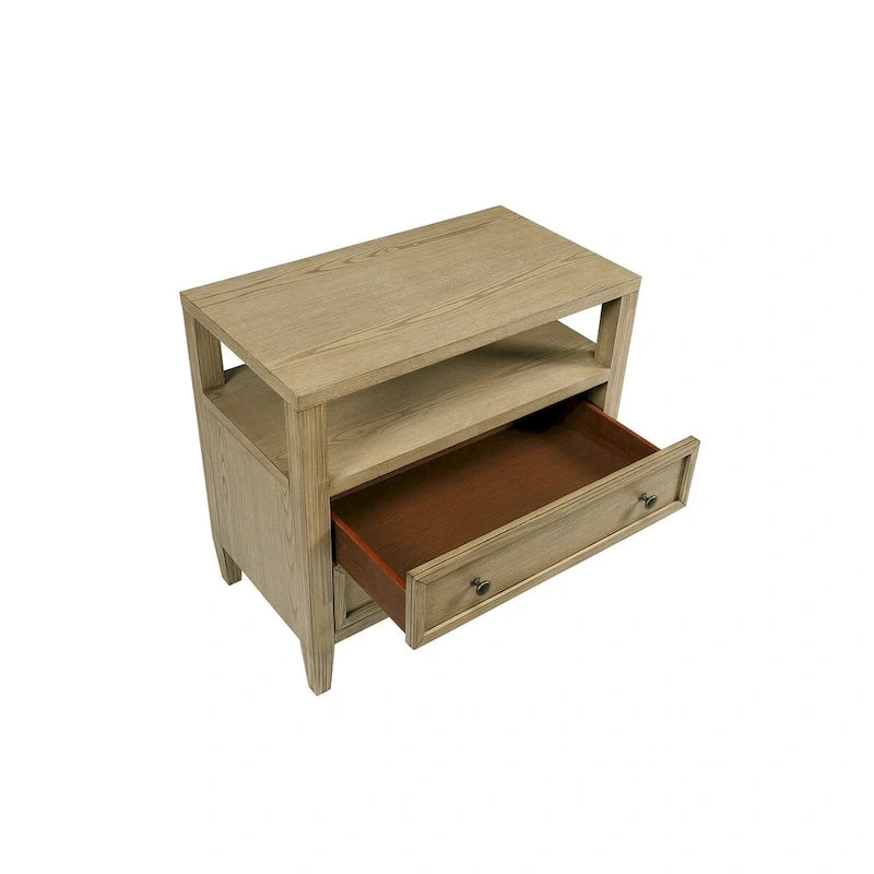 Ensemble de chambre à coucher Newell 6 pièces avec plateforme et lit à baldaquin rembourré marron clair