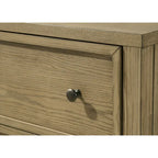 Ensemble de chambre à coucher Newell 6 pièces avec plateforme et lit à baldaquin rembourré marron clair