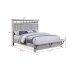 Ensemble de chambre à coucher Debra 6 pièces avec banc et pied de lit gris