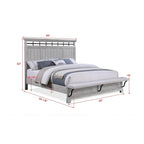 Ensemble de chambre à coucher Debra 6 pièces avec banc et pied de lit gris