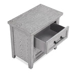 Ensemble de chambre à coucher Debra 6 pièces avec banc et pied de lit gris
