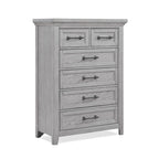 Ensemble de chambre à coucher Debra 6 pièces avec banc et pied de lit gris