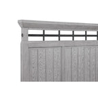 Ensemble de chambre à coucher Debra 6 pièces avec banc et pied de lit gris