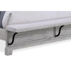 Ensemble de chambre à coucher Debra 6 pièces avec banc et pied de lit gris