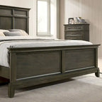 Ensemble de chambre à coucher à panneaux 6 pièces Evva traditionnel en bois gris de Furniture of America