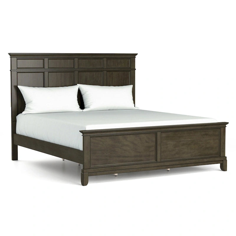Ensemble de chambre à coucher à panneaux 6 pièces Evva traditionnel en bois gris de Furniture of America