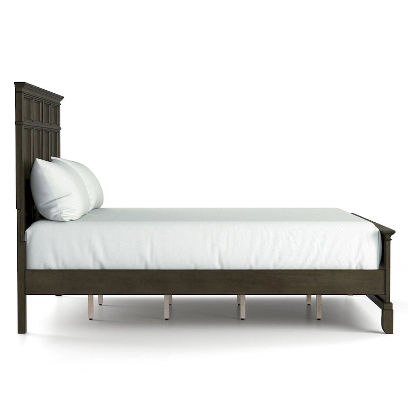 Ensemble de chambre à coucher à panneaux 6 pièces Evva traditionnel en bois gris de Furniture of America
