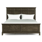 Ensemble de chambre à coucher à panneaux 6 pièces Evva traditionnel en bois gris de Furniture of America