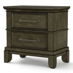 Ensemble de chambre à coucher à panneaux 6 pièces Evva traditionnel en bois gris de Furniture of America