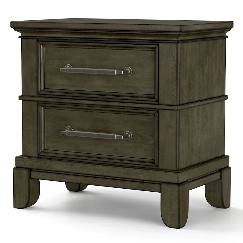 Ensemble de chambre à coucher à panneaux 6 pièces Evva traditionnel en bois gris de Furniture of America