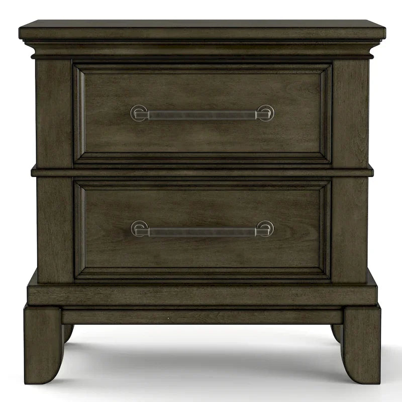 Ensemble de chambre à coucher à panneaux 6 pièces Evva traditionnel en bois gris de Furniture of America