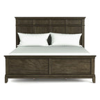 Ensemble de chambre à coucher à panneaux gris traditionnel Evva de Furniture of America, 5 pièces