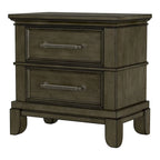 Ensemble de chambre à coucher à panneaux gris traditionnel Evva de Furniture of America, 5 pièces