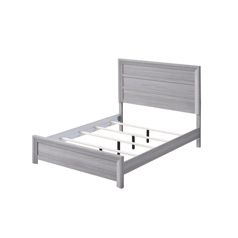 Ensemble de chambre à coucher Essa 3 pièces à panneaux gris