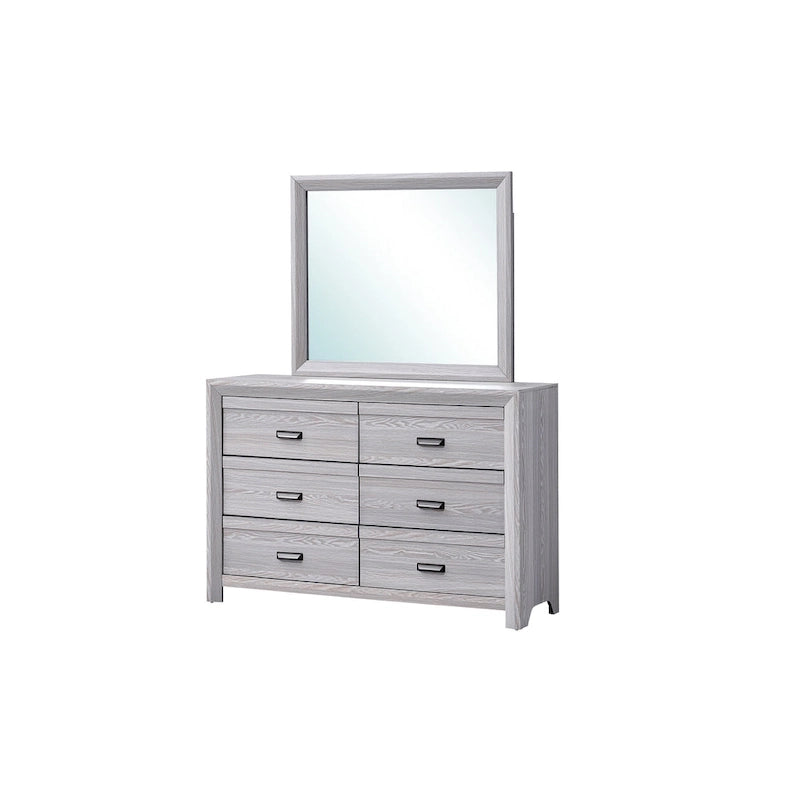 Ensemble de chambre à coucher Essa 3 pièces à panneaux gris