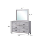 Ensemble de chambre à coucher Essa 3 pièces à panneaux gris