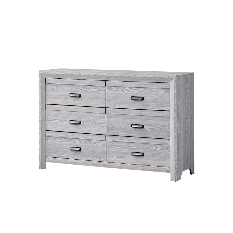 Ensemble de chambre à coucher Essa 3 pièces à panneaux gris