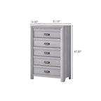Ensemble de chambre à coucher Essa 3 pièces à panneaux gris