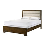 Ensemble de chambre à coucher Jimmy 4 pièces, panneaux rembourrés marron et beige