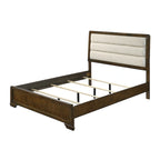 Ensemble de chambre à coucher Jimmy 4 pièces, panneaux rembourrés marron et beige