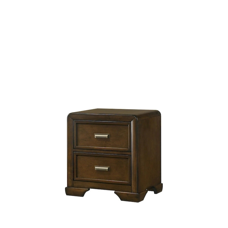 Ensemble de chambre à coucher Jimmy 4 pièces, panneaux rembourrés marron et beige