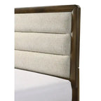 Ensemble de chambre à coucher Jimmy 4 pièces, panneaux rembourrés marron et beige