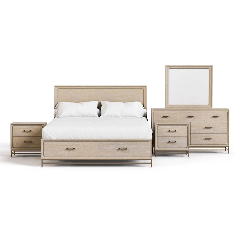Ensemble de chambre à coucher 5 pièces en chêne massif Drayden de Furniture of America