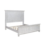 Ensemble lit, commode, miroir et table de chevet River Place Riverstone blanc et tabac