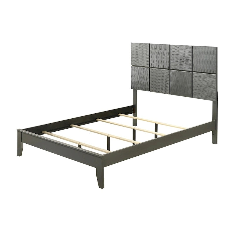 Ensemble de chambre à coucher Sim 3 pièces, panneaux gris anthracite