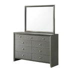 Ensemble de chambre à coucher Sim 3 pièces, panneaux gris anthracite