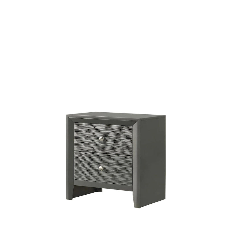 Ensemble de chambre à coucher Sim 3 pièces, panneaux gris anthracite