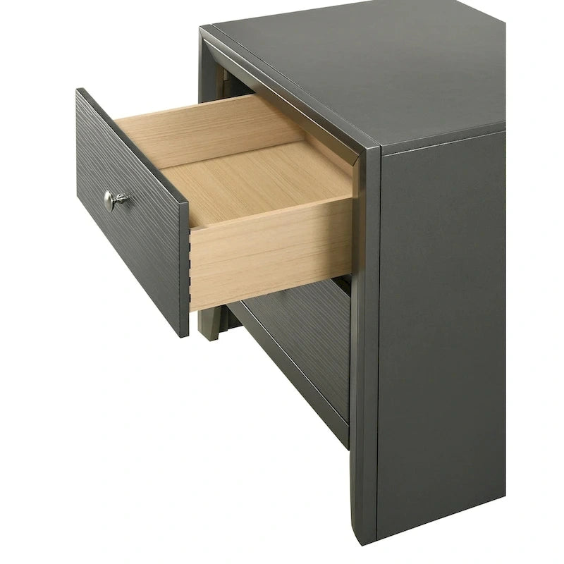 Ensemble de chambre à coucher Sim 3 pièces, panneaux gris anthracite
