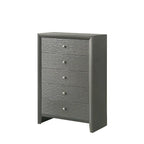 Ensemble de chambre à coucher Sim 3 pièces, panneaux gris anthracite