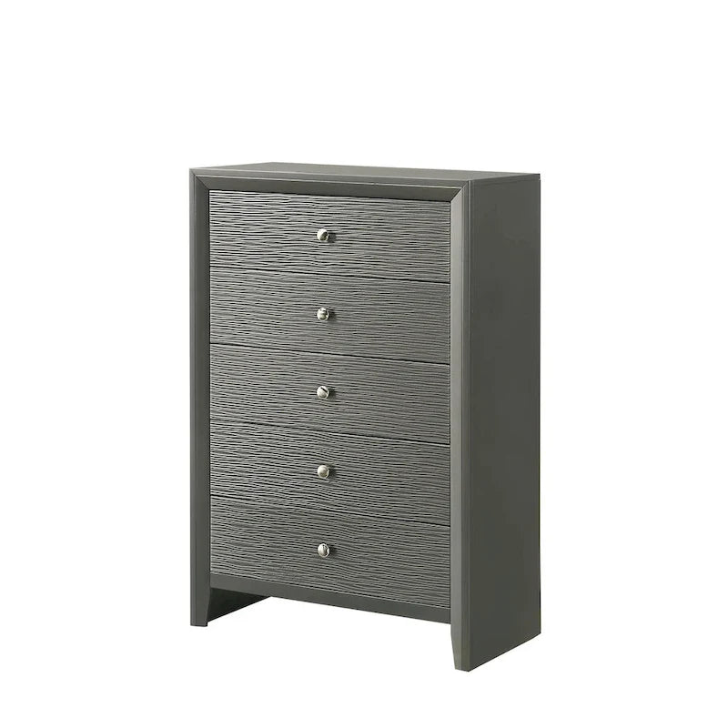 Ensemble de chambre à coucher Sim 3 pièces, panneaux gris anthracite