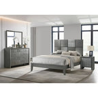 Ensemble de chambre à coucher Sim 3 pièces, panneaux gris anthracite