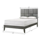Ensemble de chambre à coucher Sim 3 pièces, panneaux gris anthracite