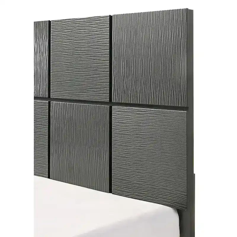 Ensemble de chambre à coucher Sim 3 pièces, panneaux gris anthracite