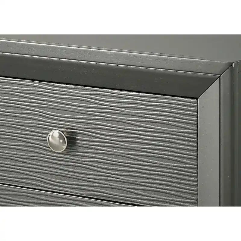 Ensemble de chambre à coucher Sim 3 pièces, panneaux gris anthracite