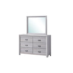 Ensemble de chambre à coucher Essa 4 pièces à panneaux gris