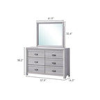 Ensemble de chambre à coucher Essa 4 pièces à panneaux gris