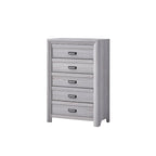Ensemble de chambre à coucher Essa 4 pièces à panneaux gris
